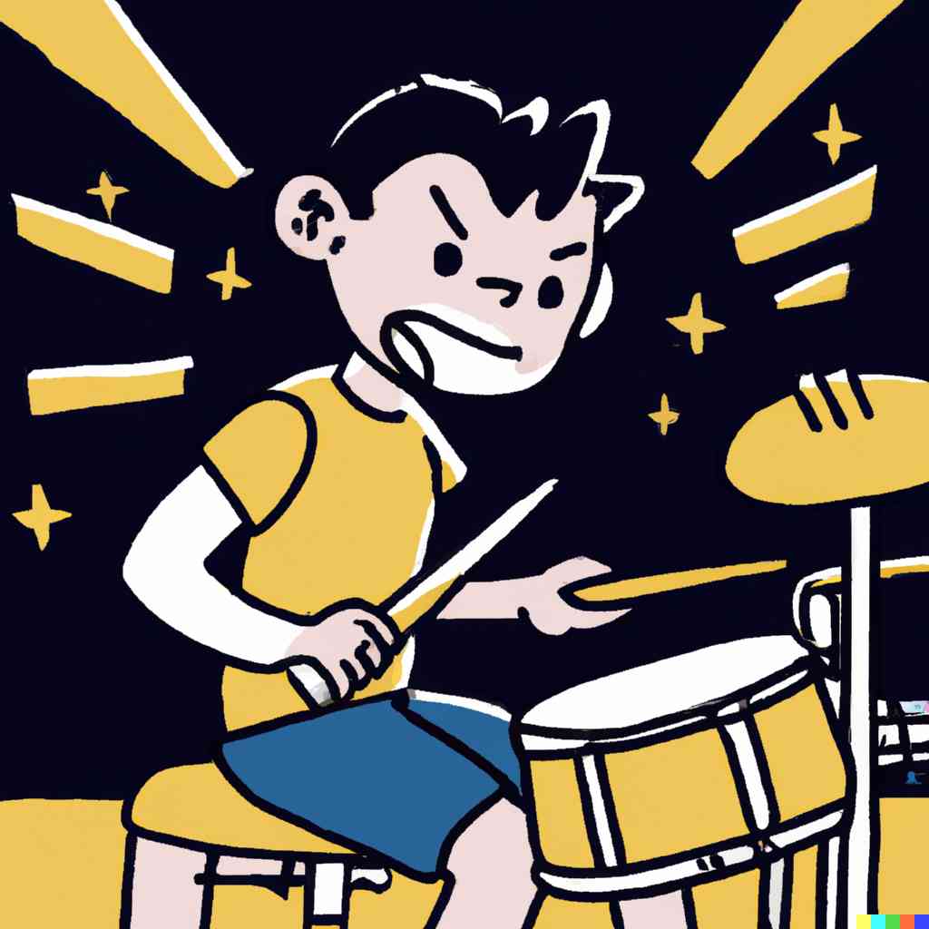 Drumsticks on a practice pad